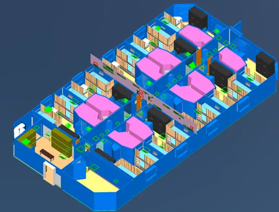 Accommodation Cabins 3D Modelling & Rendering