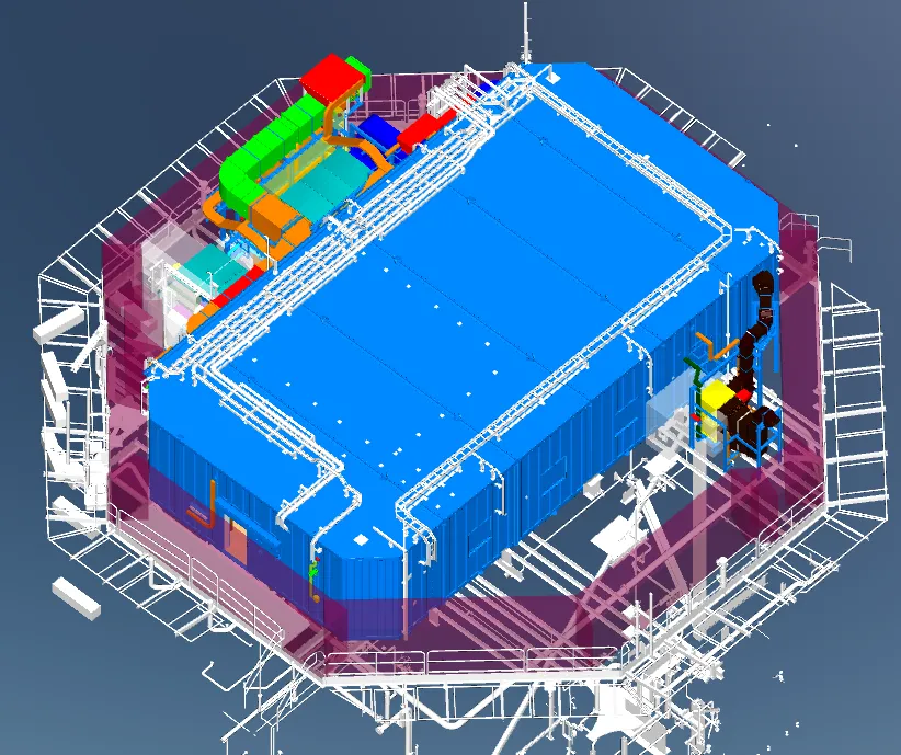 3D Modelling and Clash Check for Accommodation Modules — engineering drawing 2