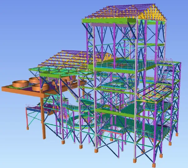 Pre Heater Building Structure (Cement Plant) — engineering drawing 2